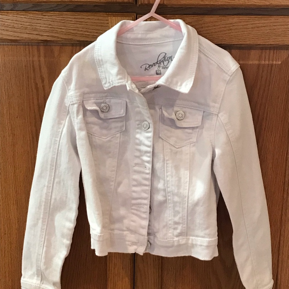 White jean jacket